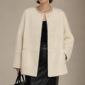 Women's Elegant Wool Overcoat Luxury Fashion Thick Warm Winter Coat 6635