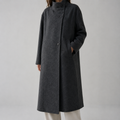 2026 New Luxury Women's Winter Coat High Quality Reversible Long Wool Woven Breathable Jacket 575