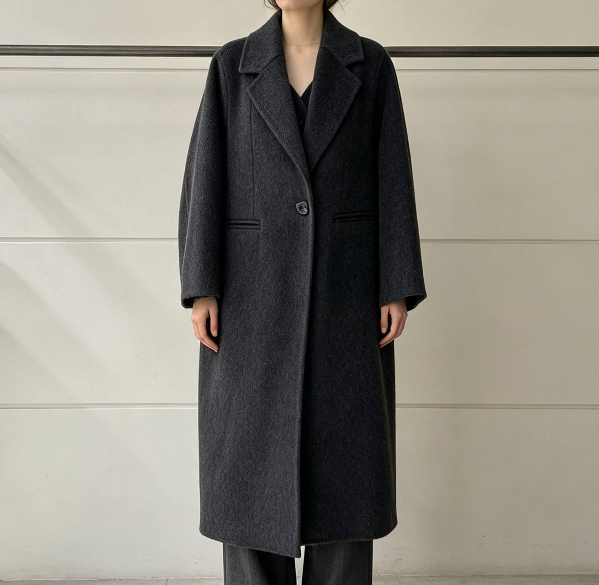 Autumn Women's Long Cashmere Wool Coat Double Face Wool Overcoat 8355