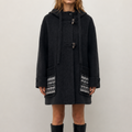 Women's Vintage Wool Coat with Cap Winter Clothes for Women 2026 New 811