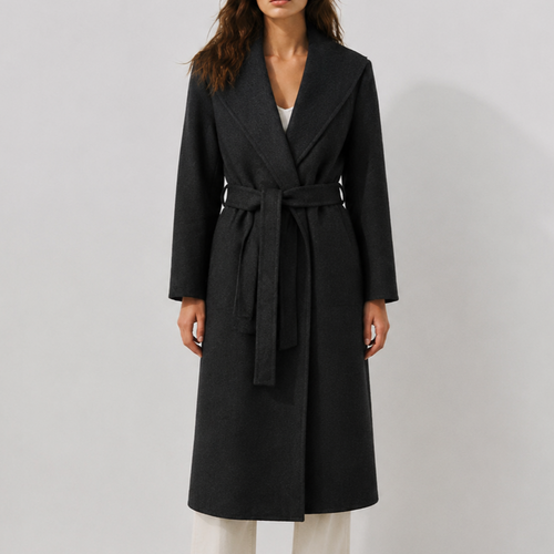 2026 New Women's Winter Wool Coat, Elegant High-End Thick Outerwear with Lapel Collar N8817