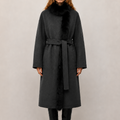 Custom OEM/ODM High-Quality Women's Winter Fashionable Elegant Jacket, Reversible Double-Faced Wool Long Coat L2627