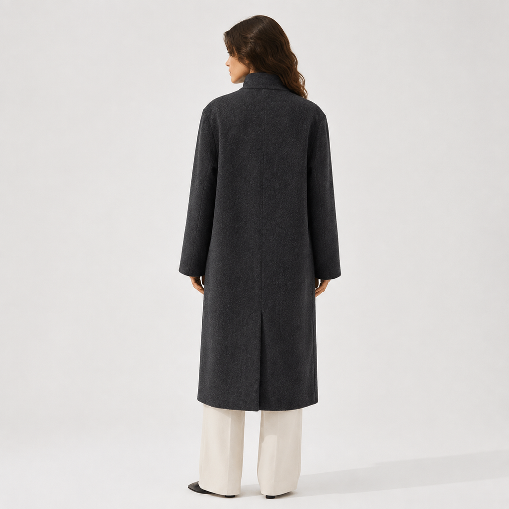 2026 New Luxury Women's Winter Coat High Quality Reversible Long Wool Woven Breathable Jacket 575