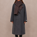 Women's Casual Double Breasted Wool Woven Coat Eco-Friendly &amp; Breathable Hand Sewn Light Warm Winter Regular Length 8770