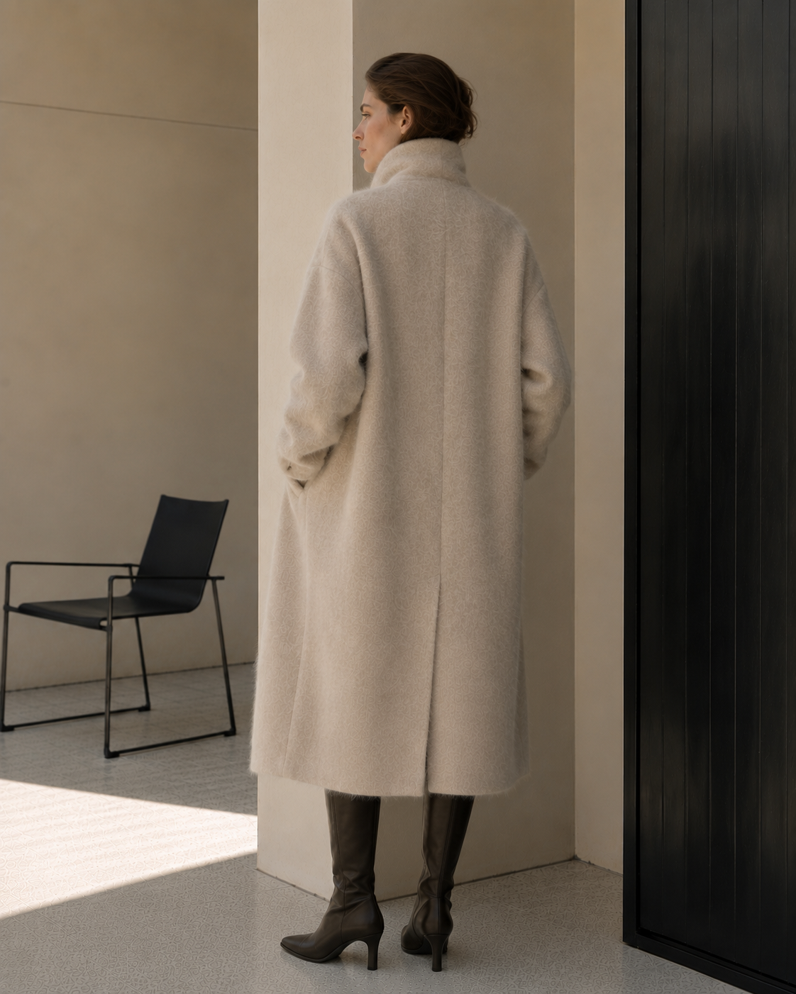 Single-faced Wool Coat Womens Long Style 2026 New Elegant Overcoat Autumn/Winter Slim-Fit Padded Thick Solid Color Jacket GC0040