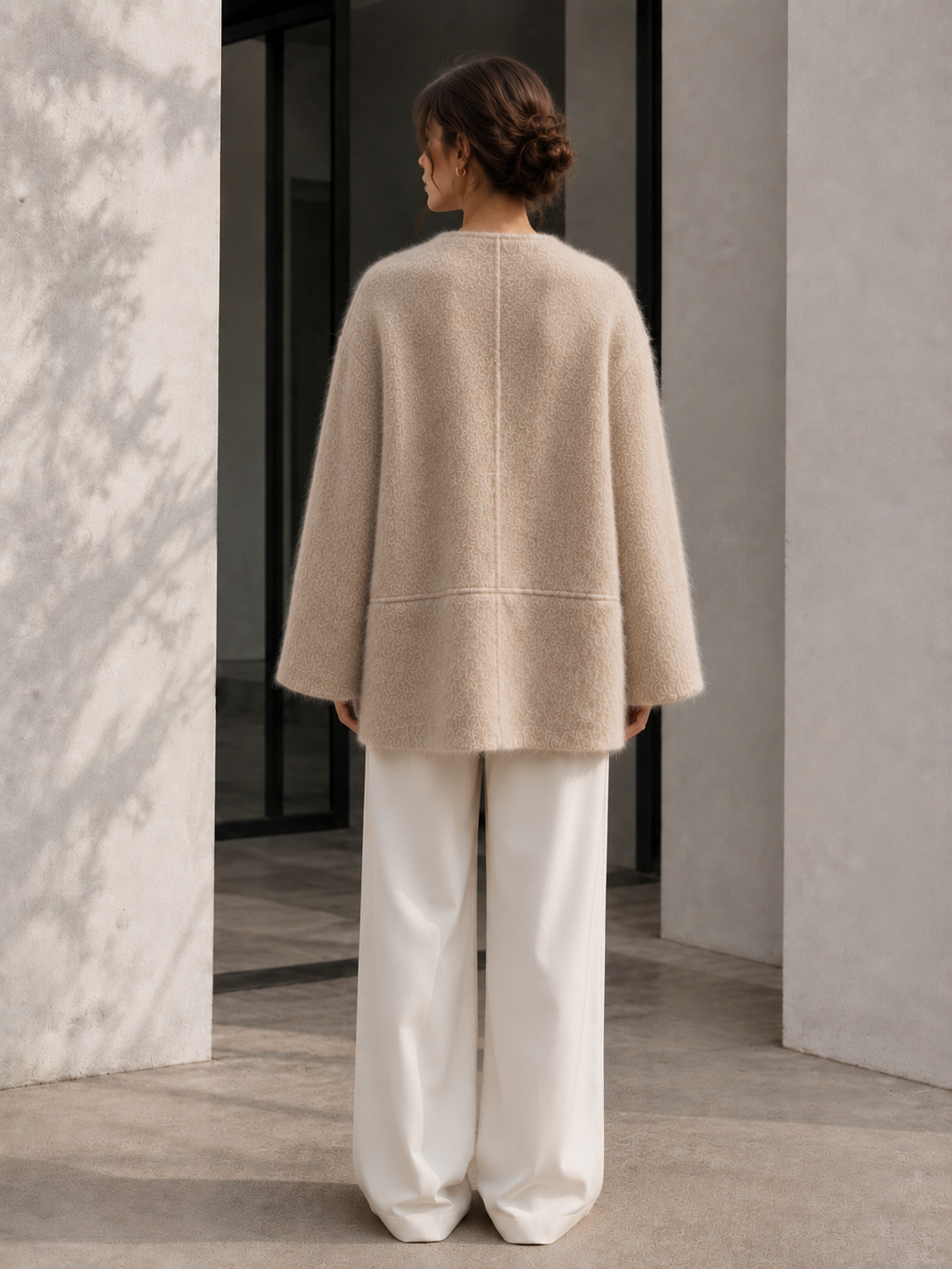 Popular Single Faced Thick Woolen Coat Women Regular Length European USA Style Elegant Button Closure Winter Outerwear Solid GC0033