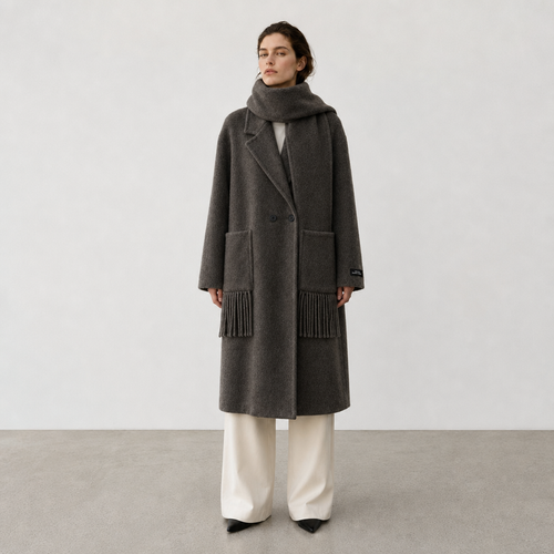 2026 New Women's Autumn/Winter Korean Style Casual Solid Color Wool Coat Custom OEM/ODM Service 8872