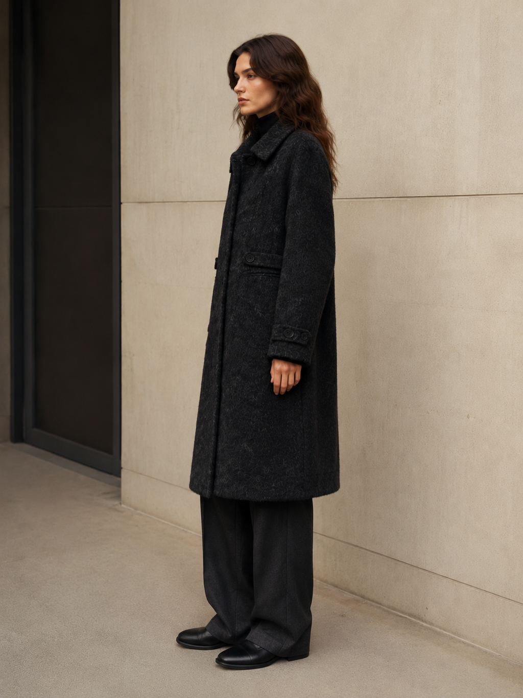 2026 New European American-Style Double-Faced Wool Long Warm Coat Exclusive Cross-Border Supply High-End Customizable Reversible GC0001