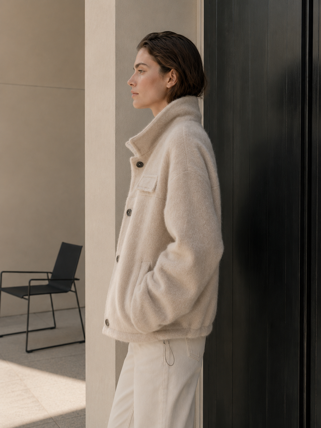 High Quality Thick Sheep Fur Women's Winter Wool Single Breasted Coat Wholesale B2B GC0055