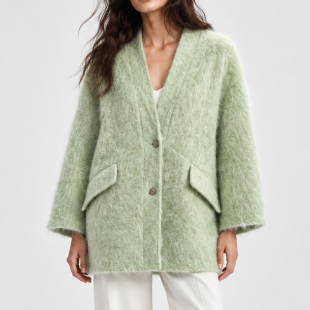 2026 New Winter Women's Fashion Reversible Double-Faced Wool Coat Loose Designer Jacket 6696
