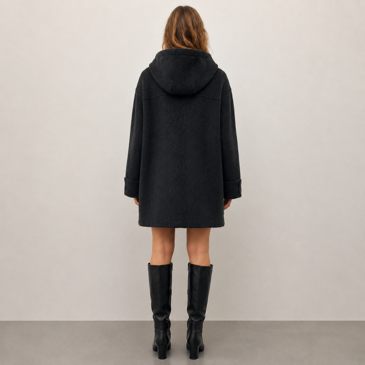 Women's Vintage Wool Coat with Cap Winter Clothes for Women 2026 New 811