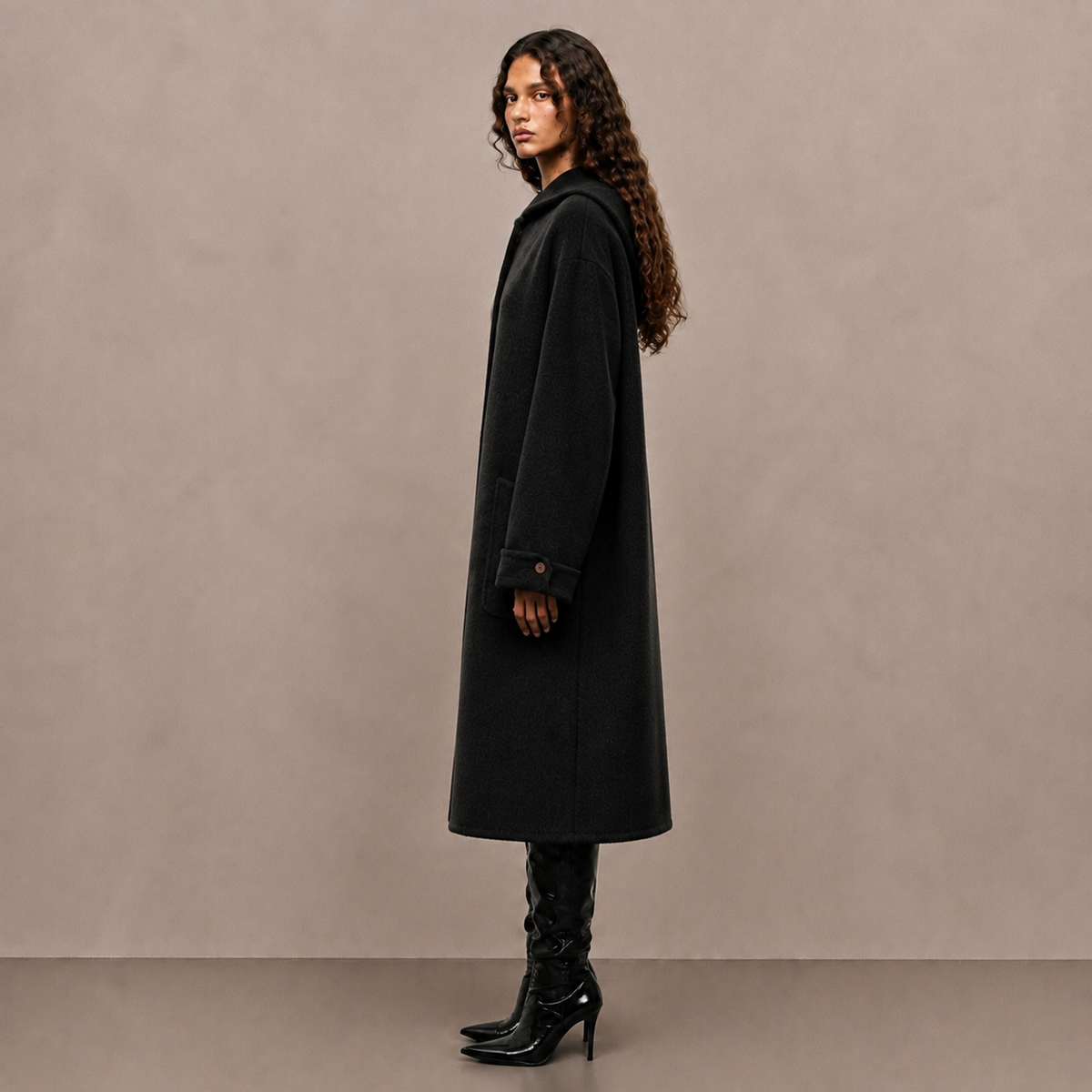 Women's Cashmere Wool Blend Coat Single Breasted Long Knee Length Winter Outerwear Apparel Stock 898