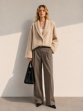 2026 New Autumn Winter Casual Cashmere Woolen Coat Designer-Inspired Wool Jacket Fleece Lining Elegant Handcrafted Thick Single GC0034