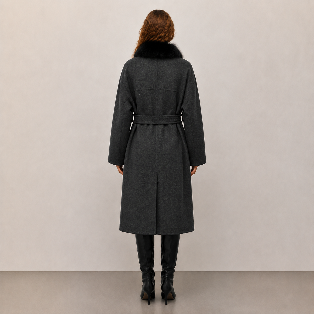 Custom OEM/ODM High-Quality Women's Winter Fashionable Elegant Jacket, Reversible Double-Faced Wool Long Coat L2627