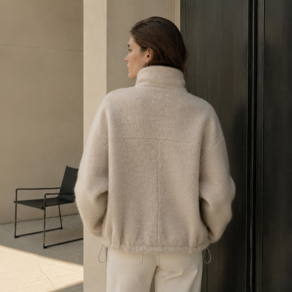 High Quality Thick Sheep Fur Women's Winter Wool Single Breasted Coat Wholesale B2B GC0055