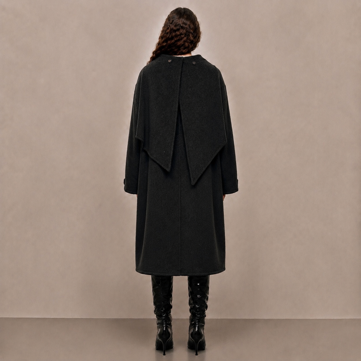 Women's Cashmere Wool Blend Coat Single Breasted Long Knee Length Winter Outerwear Apparel Stock 898