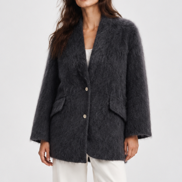 2026 New Winter Women's Fashion Reversible Double-Faced Wool Coat Loose Designer Jacket 6696