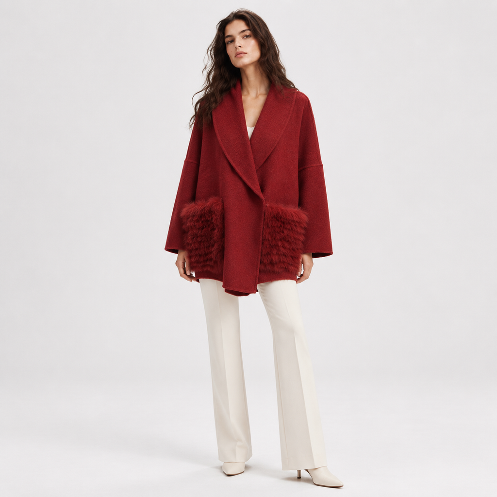 Custom OEM/ODM Women's Wool Woven Coat Single Button Breathable Eco-Friendly Winter Fashion Leisure L2681