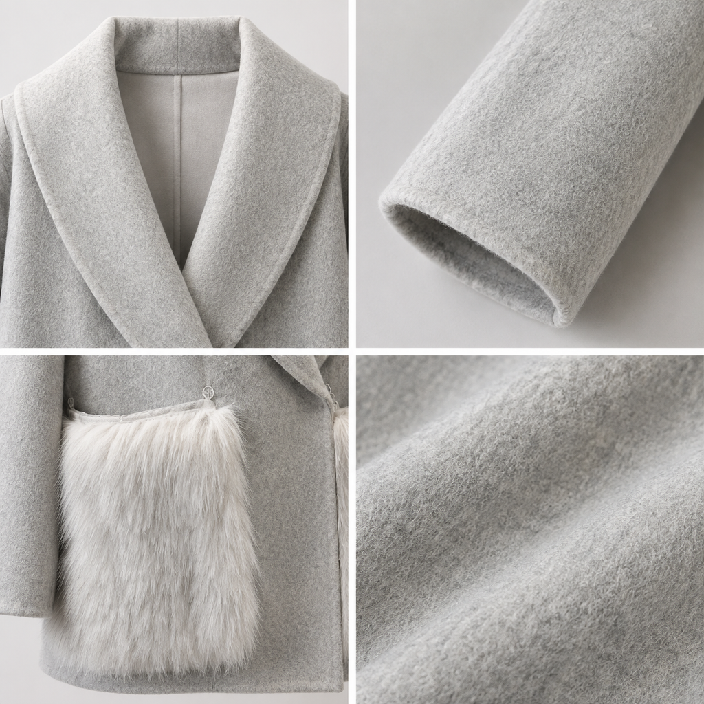 Custom OEM/ODM Women's Wool Woven Coat Single Button Breathable Eco-Friendly Winter Fashion Leisure L2681