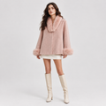 2026 Winter Women's Latest Design Cashmere Jacket, Plus Size Cashmere Wool Coat Apparel Stock L25124