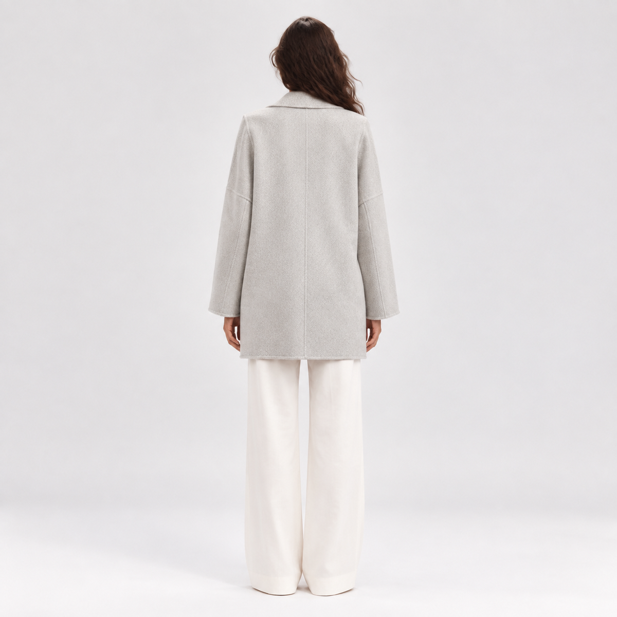 Custom OEM/ODM Women's Wool Woven Coat Single Button Breathable Eco-Friendly Winter Fashion Leisure L2681
