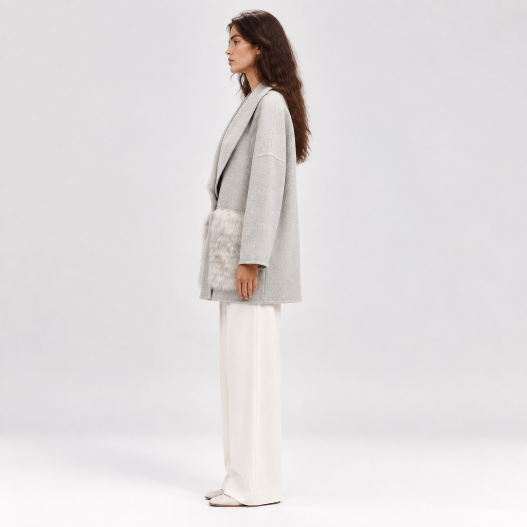 Custom OEM/ODM Women's Wool Woven Coat Single Button Breathable Eco-Friendly Winter Fashion Leisure L2681
