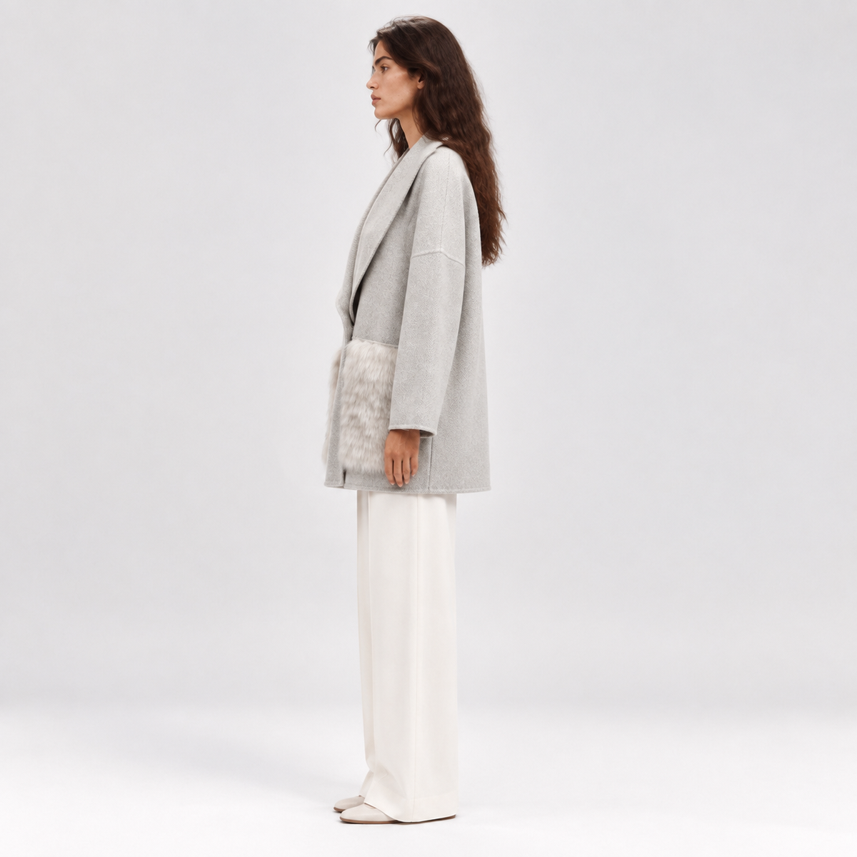 Custom OEM/ODM Women's Wool Woven Coat Single Button Breathable Eco-Friendly Winter Fashion Leisure L2681