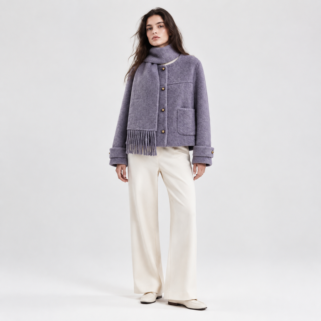 2026 Winter Women's Clothing, Chanel Style Design Cashmere Wool Coat Apparel Stock H2678