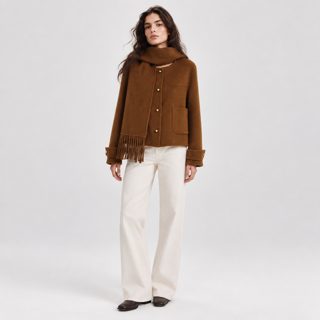 2026 Winter Women's Clothing, Chanel Style Design Cashmere Wool Coat Apparel Stock H2678