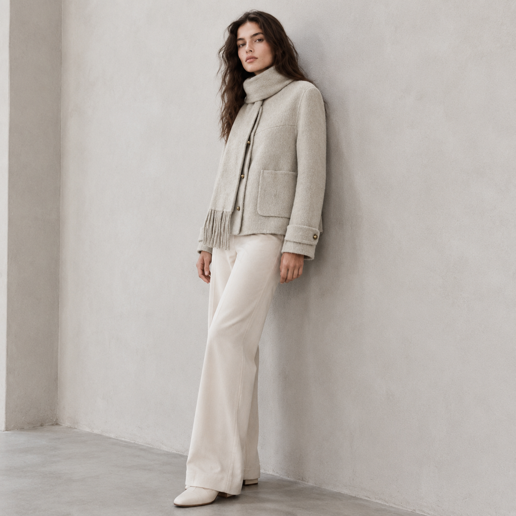2026 Winter Women's Clothing, Chanel Style Design Cashmere Wool Coat Apparel Stock H2678