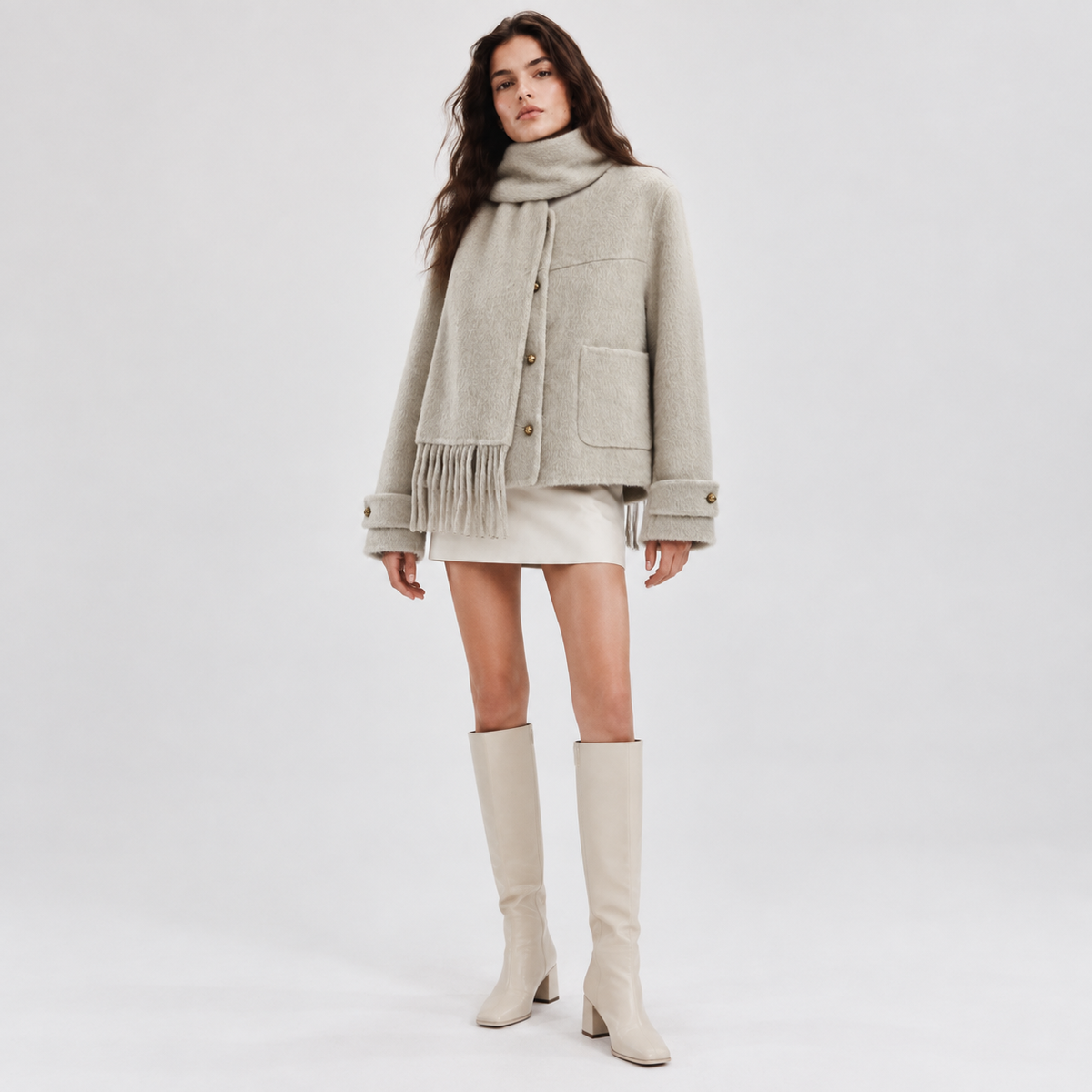 2026 Winter Women's Clothing, Chanel Style Design Cashmere Wool Coat Apparel Stock H2678