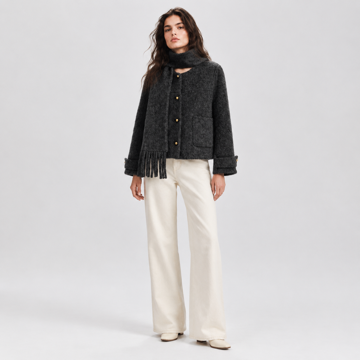 2026 Winter Women's Clothing, Chanel Style Design Cashmere Wool Coat Apparel Stock H2678